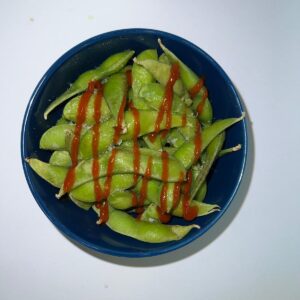 spicy edamame bønner