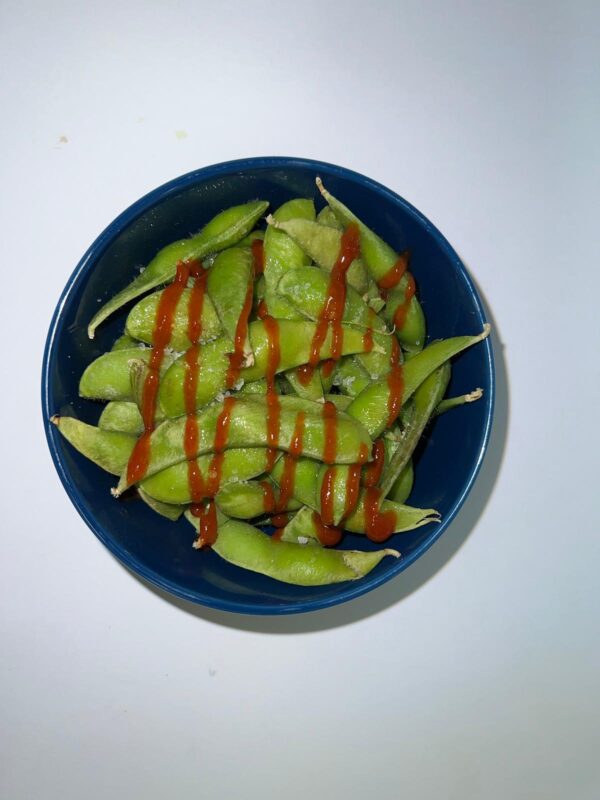 spicy edamame bønner